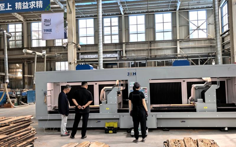 JXH AI cutting machine for irregular solid wood boards